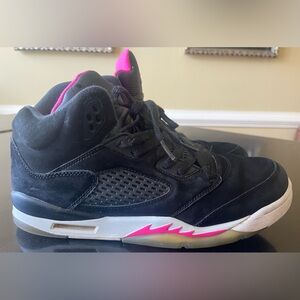 Jordan 5 Retro Black Deadly Pink Sz 9.5Y W11 M9.5